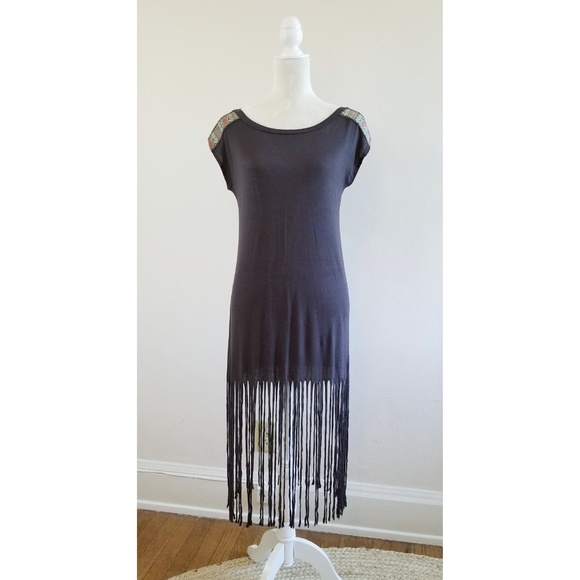 Ginger G Dresses & Skirts - Ginger G (Boutique) Fringe T-shirt Dress
